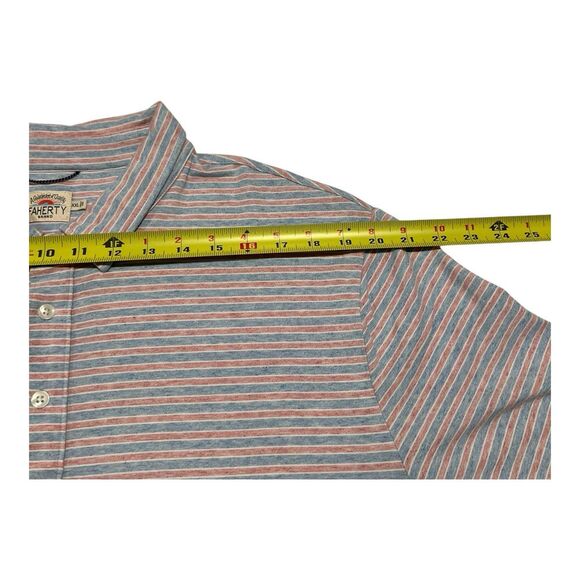 Faherty Brand Long Sleeve Polo Shirt Men's SizeXXL Multicolor Stripes - Picture 7 of 13